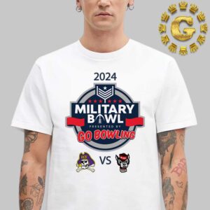 Go Bowling Military Bowl 2024 East Carolina Pirates Versus NC State Wolfpack Matchup In Annapolis Maryland On December 28 2024 Unisex T-Shirt