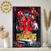 Houston Texans Fanatics Authentic 2024 AFC South Division Champions NFL Home Decor Poster Canvas