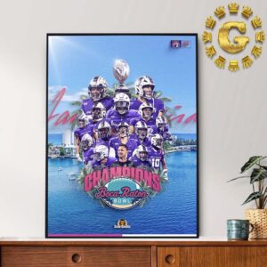 James Madison Dukes Football Are Boca Raton Bowl Champions 2024 Home Decor Poster Canvas