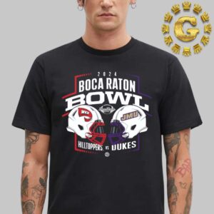 James Madison Dukes vs Western Kentucky Hilltoppers Football 2024 Head To Head Boca Raton Bowl Fau Stadium Helmet Unisex T-Shirt