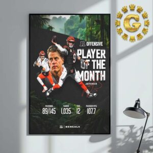 Joevember Cincinnati Bengals Offensive Player Of The Month NFL 2024 Home Decor Poster Canvas