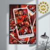 Kansas City Chiefs 2024 AFC West Champions Playoff 9 Straight Division Titles Home Decor Poster Canvas