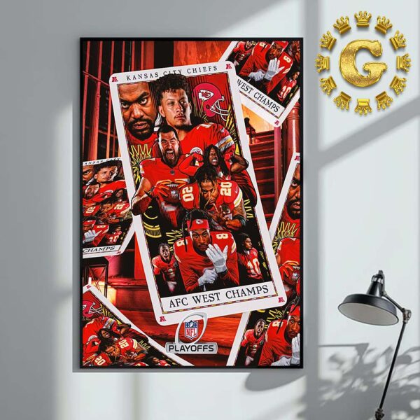 Kansas City Chiefs Are AFC West Champions 2024 Playoff Home Decor Poster Canvas