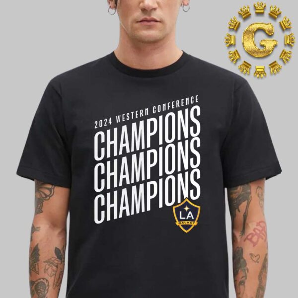 LA Galaxy Black 2024 MLS Western Conference Champions Unisex T-Shirt