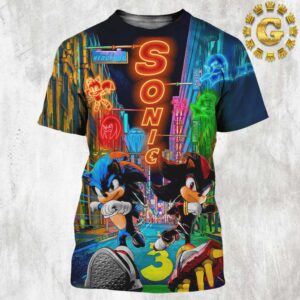 Limited Poster For Sonic 3 The Hedgehog Releasing In Theaters On December 20th 2024 All Over Print Shirt