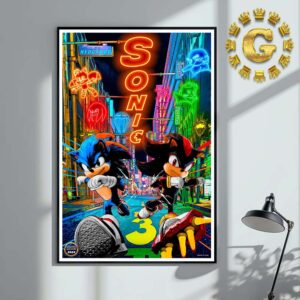 Limited Poster For Sonic 3 The Hedgehog Releasing In Theaters On December 20th 2024 Home Decor Poster Canvas