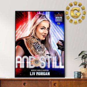 Liv Morgan And Still Women World Champions WWE 2024 Home Decor Poster Canvas