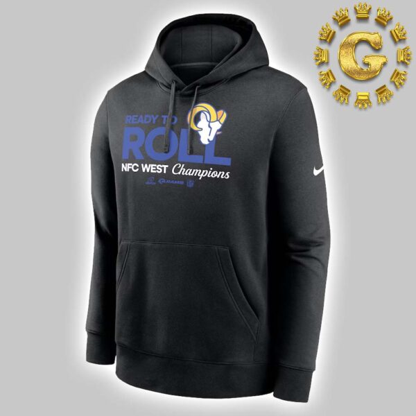 Los Angeles Rams 2024 NFC West Division Champions Locker Room Trophy NFL Hoodie Shirt