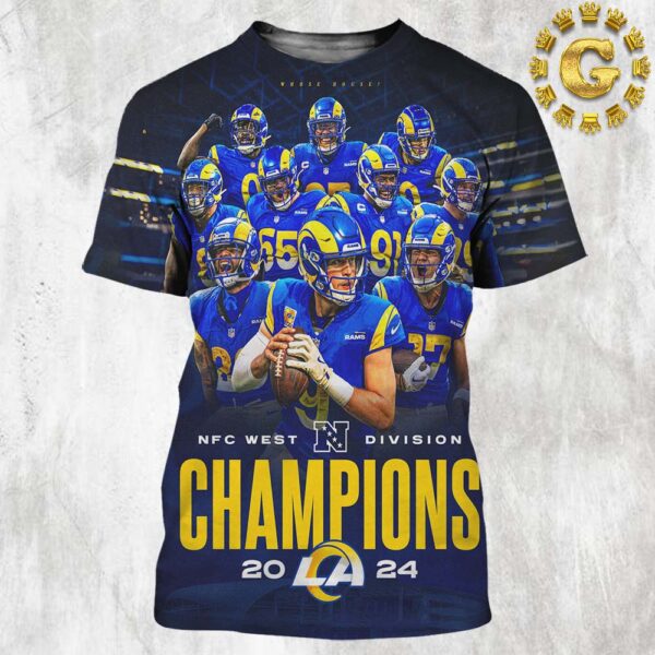 Los Angeles Rams Are NFC West Division Champions 2024 NFL All Over Print Shirt