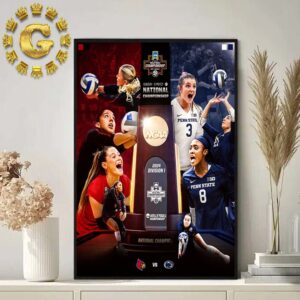 Louisville Volleyball Vs Penn State Women’s Volleyball 2024 NCAA Women’s Division I Volleyball Tournament Home Decor Poster Canvas