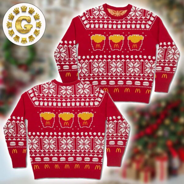 McDonald’s World Famous Fries Xmas 2024 Holiday Gift Ugly Christmas Sweater