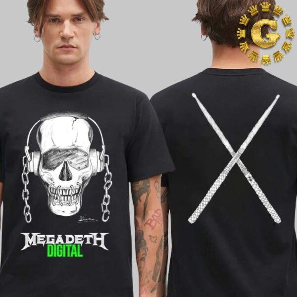 Megadeth Digital Limited Tee Megadethmas Day 10 Rattleheads Designed By Dirk Verbeuren Two Sides Unisex T-Shirt