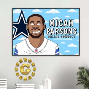 Micah Parsons Dallas Cowboys The Simpsons Simpsons Characters NFL Home Decor Poster Canvas