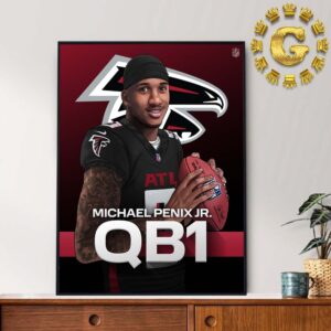 Michael Penix JR Atlanta Falcons QB1 NFL 2024 Home Decor Poster Canvas