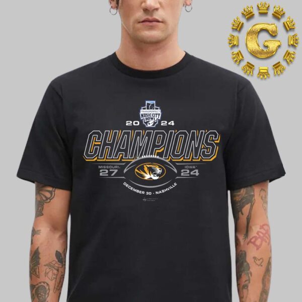 Missouri Tigers Football 2024 Transperfect Music City Bowl Champions Unisex T-Shirt