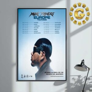 Myke Towers Europe Tour 2025 Schedule Home Decor Poster Canvas