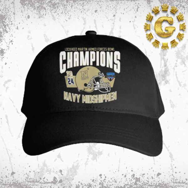 Navy Midshipmen Football Are 2024 Lockheed Martin Armed Forces Bowl Champions Classic Cap Hat Snapback