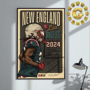 New England Patriots Vs Los Angeles Chargers NFL Game Day 2024 Home Decor Poster Canvas