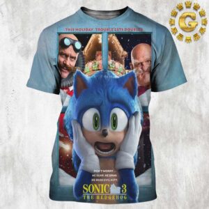 New Home Alone Inspired Official Poster For Sonic 3 Only In Theatres December 20th 2024 All Over Print Shirt