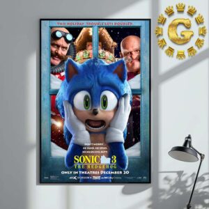 New Home Alone Inspired Official Poster For Sonic 3 Only In Theatres December 20th 2024 Home Decor Poster Canvas