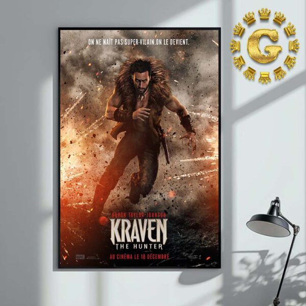 New Poster For Kraven The Hunter Exclusively In Movie Theatres December 13 Home Decor Poster Canvas