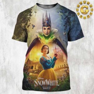 Official Poster For The Snow White Live Action Movie Only In Theaters March 21th 2025 All Over Print Shirt