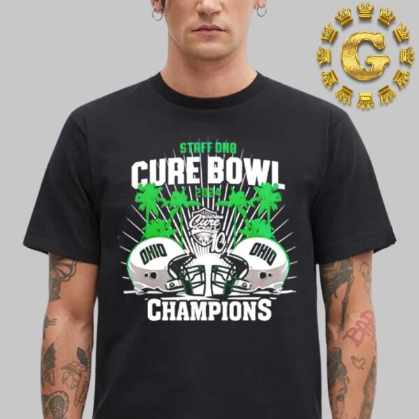 Ohio Bobcats Football Staff DNA Cure Bowl Champions 2024 Unisex T-Shirt