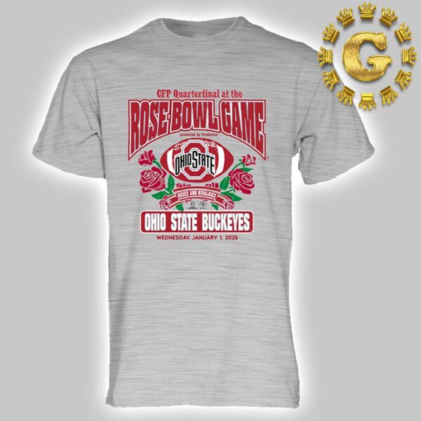 Ohio State Buckeyes Football Playoff 2025 Rose Bowl Unisex T-Shirt