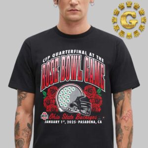 Ohio State Buckeyes Football Playoff CFP Quarterfinal At The 2025 Rose Bowl Game Franklin Unisex T-Shirt