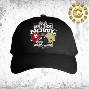 Oklahoma Sooners Football Vs Navy Midshipmen Football 2024 Lockheed Martin Armed Forces Bowl Heat To Heat Helmet Classic Cap Hat Snapback