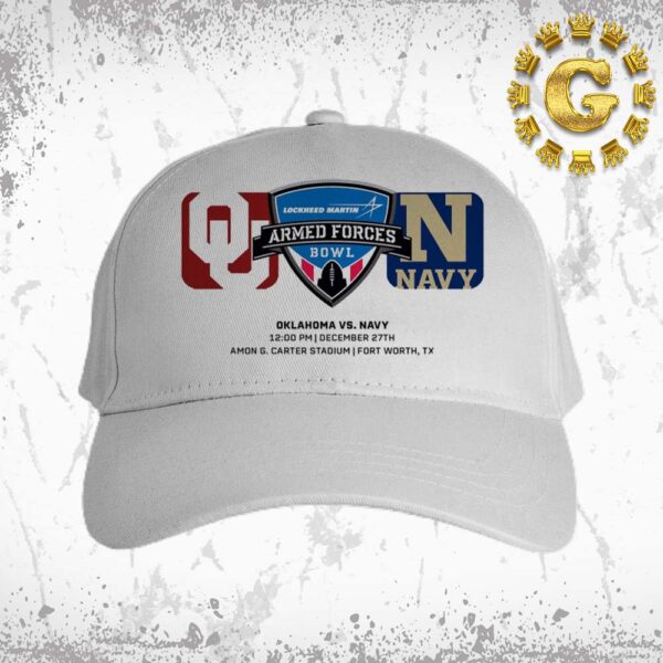 Oklahoma Sooners Vs Navy Midshipmen 2024 Lockheed Martin Armed Forces Bowl At Amon G Carter Stadium In Fort Worth TX On December 27th Classic Cap Hat Snapback