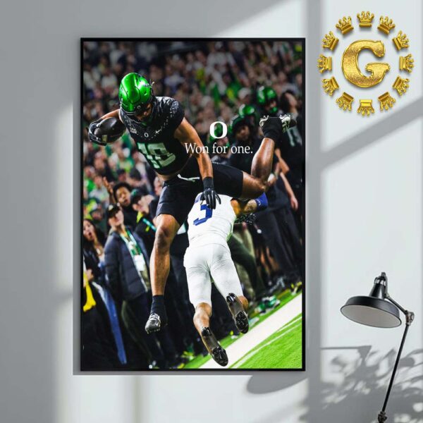 Oregon Ducks Football Moments Spectacular Score With Won for One Message 2024 NFL Playoffs Season Home Decor Poster Canvas