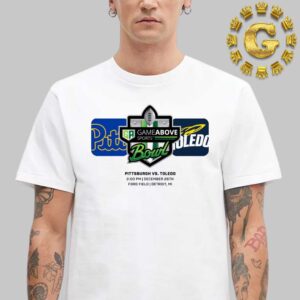 Pittsburgh Panthers Vs Toledo Rockets 2024 Game Above Sports Bowl At Ford Field In Destroit MI On December 26th Unisex T-Shirt