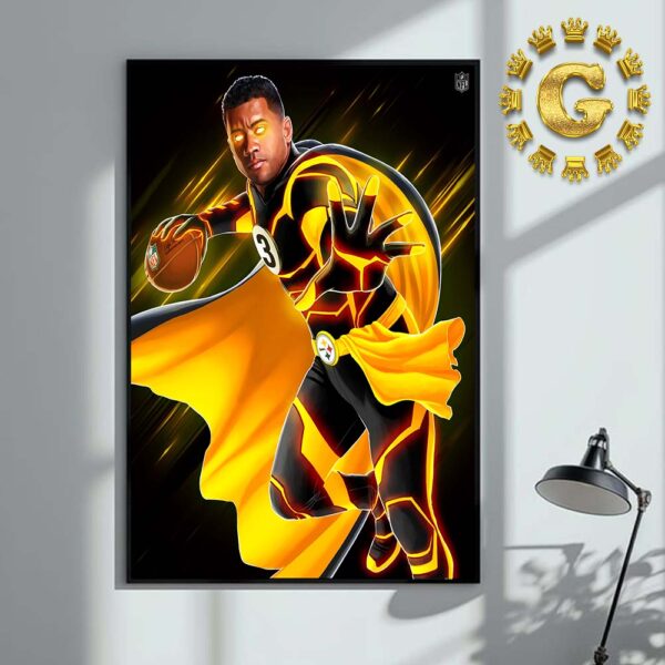 Russell Wilson Pittsburgh Steelers Future Is Mr Unliiiiimited NFL Home Decor Poster Canvas