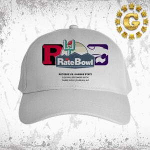 Rutgers Scarlet Knights Vs Kansas State Wildcats 2024 Rate Bowl At Chase Field In Phoenix AZ On December 26th Classic Cap Hat Snapback