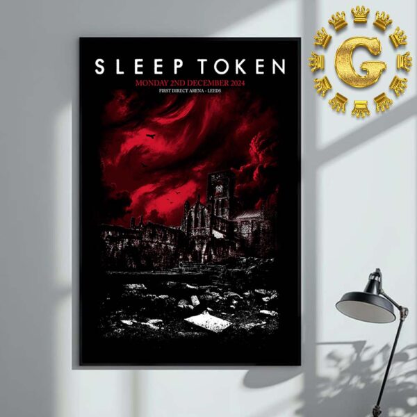 Sleep Token Official Poster In Leeds At First Direct Arena On 2nd December 2024 Home Decor Poster Canvas