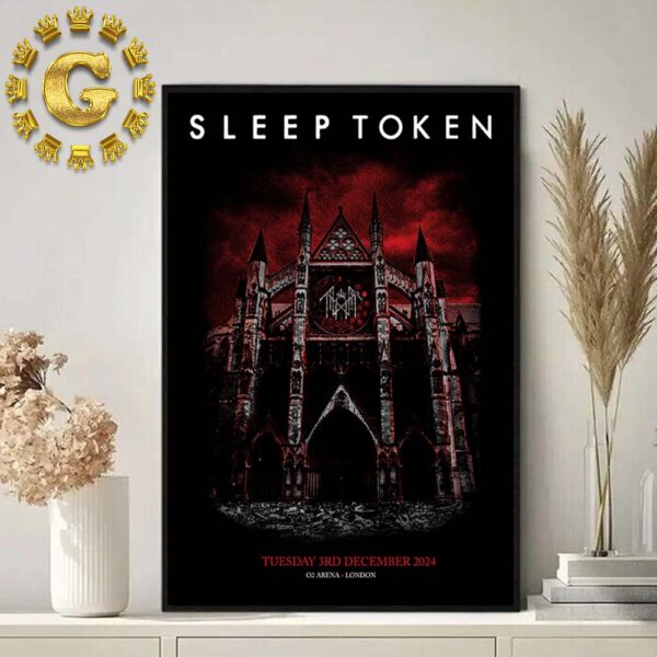 Sleep Token Official Poster In London At O2 Arena On 3rd December 2024 Home Decor Poster Canvas