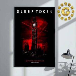 Sleep Token Official Poster In London At O2 Arena On November 29th 2024 Home Decor Poster Canvas