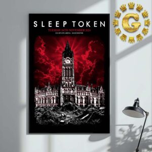 Sleep Token Official Poster In Manchester At CO OP Live Arena On 26th November 2024 Home Decor Poster Canvas