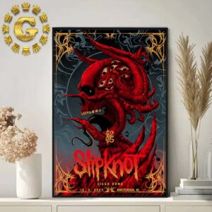 Slipknot 2024 Tour Poster 25th Anniversary In Amsterdam Netherlands At Ziggo Dome On December 5 2024 Home Decor Poster Canvas