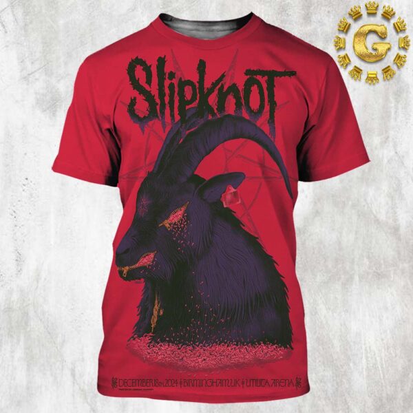 Slipknot Event Poster For Show In Birmingham UK At Utilita Arena On December 18th 2024 All Over Print Shirt