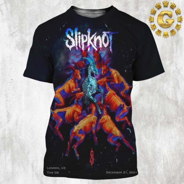 Slipknot Event Poster Night 2 In London UK At The O2 On December 21 2024 All Over Print Shirt