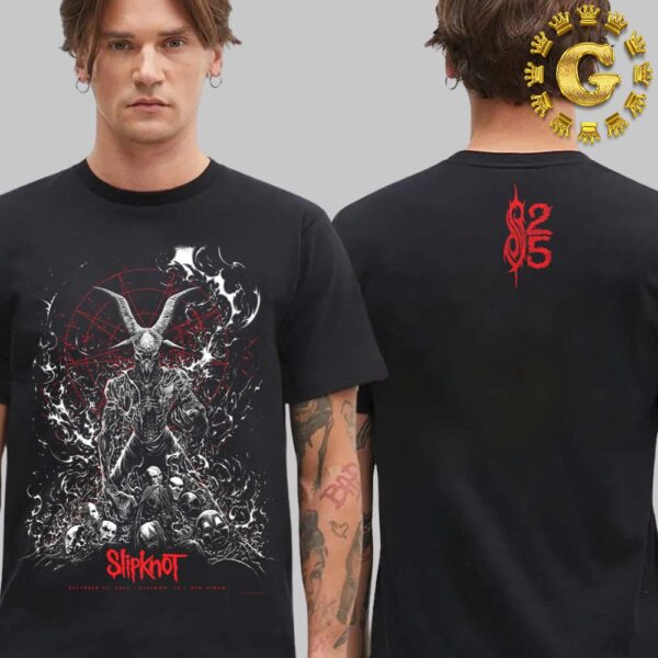 Slipknot Merch Tee In Glasgow UK At OVO Hydro On December 15 2024 Two Sides Unisex T-Shirt