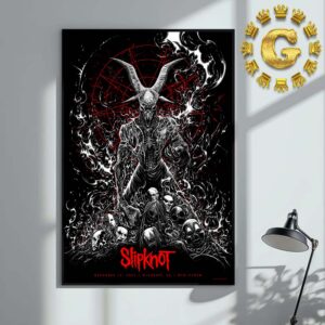 Slipknot Official Merch Poster In Glasgow UK At OVO Hydro On December 15 2024 Home Decor Poster Canvas