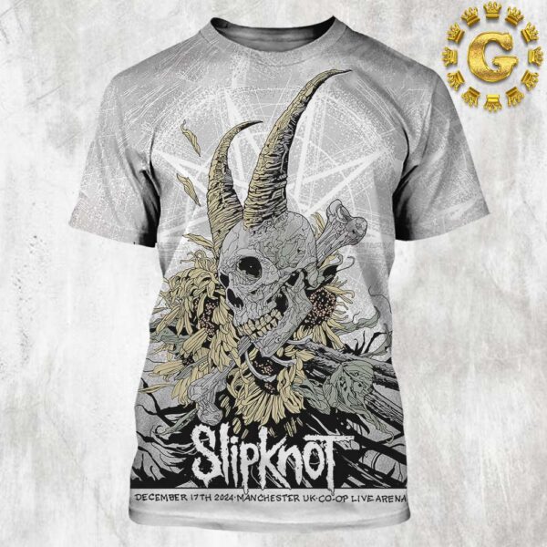 Slipknot Official Poster For Show In Manchester UK At CO OP Live Arena On December 17th 2024 All Over Print Shirt