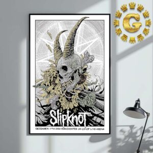 Slipknot Official Poster For Show In Manchester UK At CO OP Live Arena On December 17th 2024 Home Decor Poster Canvas