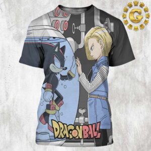 Sonic 3 X Dragon Ball Special Poster For Shadow And Daily Android 18 All Over Print Shirt