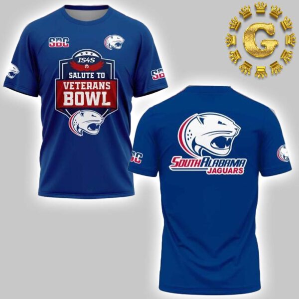 South Alabama Football Limited Edition 2024 IS4S Salute To Veterans Bowl Champions Unisex T-Shirt