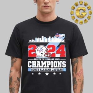 South Alabama Jaguars Football 2024 Salute To Veterans Bowl Champions Unisex T-Shirt