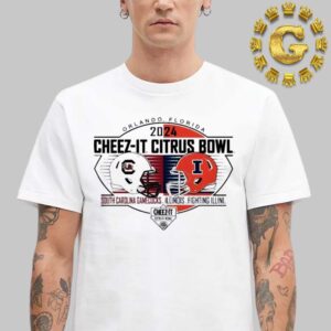 South Carolina Gamecocks Football Vs Illinois Fighting Illini Football 2024 Cheez-It Citrus Bowl Helmet Unisex T-Shirt